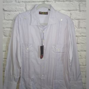 Rocky Patel Collection Long Sleeve Button Up Dress Shirt Size Large